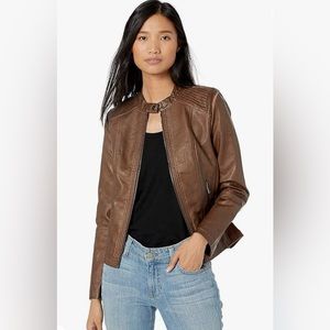 The Sebby Collection Women's Faux Leather Jacke